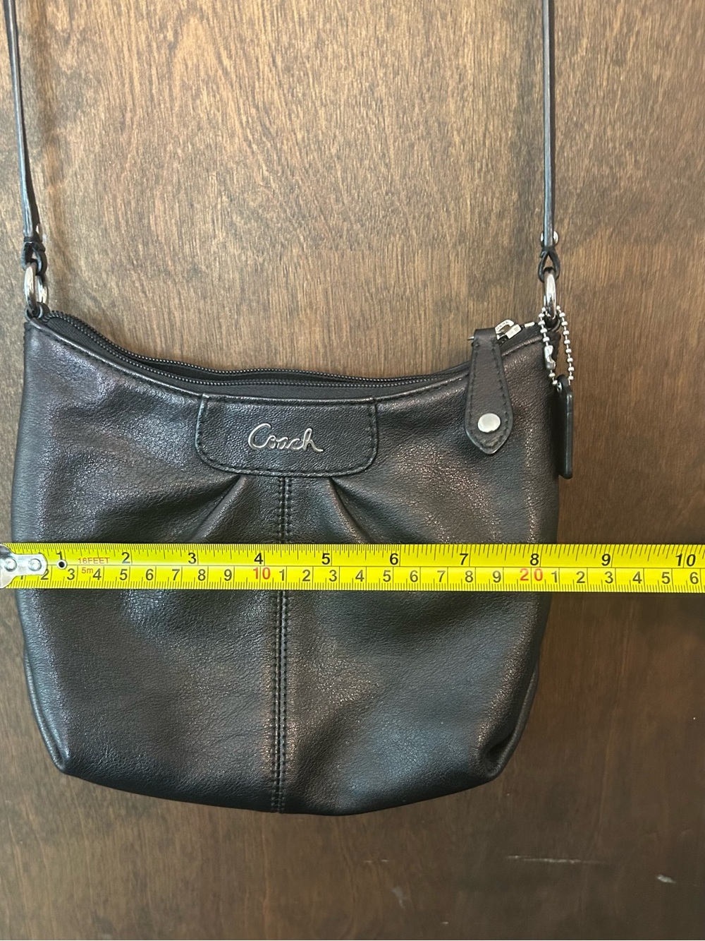 Coach Ashley Black Leather Small Crossbody Bag